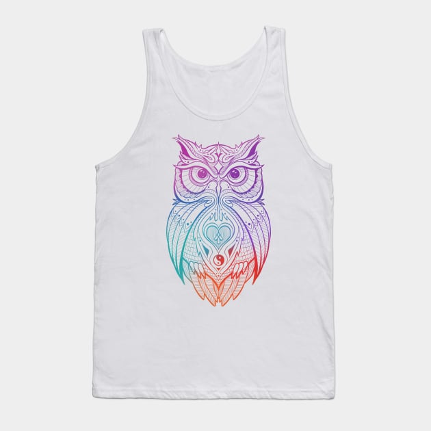 OWL Warrior Heart Line Art Tank Top by Robbgoblin